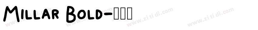 Millar Bold字体转换